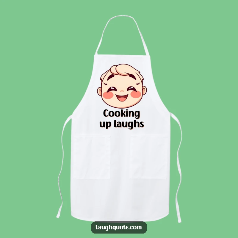 Funny Laugh Lines Apron: Cook with Exaggerated Humor Style