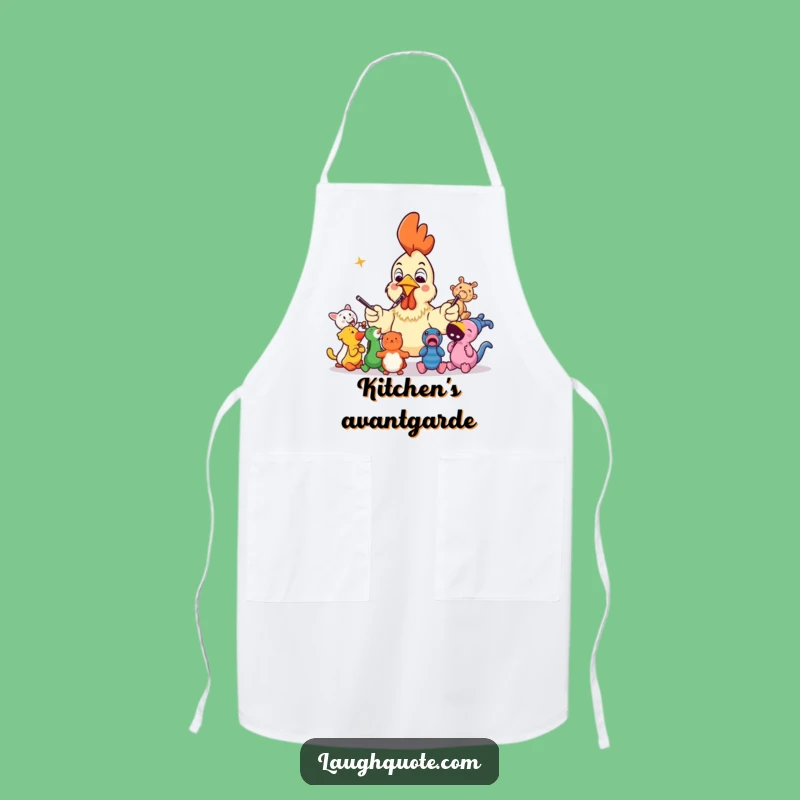 Funny Rubber Chicken Orchestra Apron: Cook Up Some Comedic Fun!