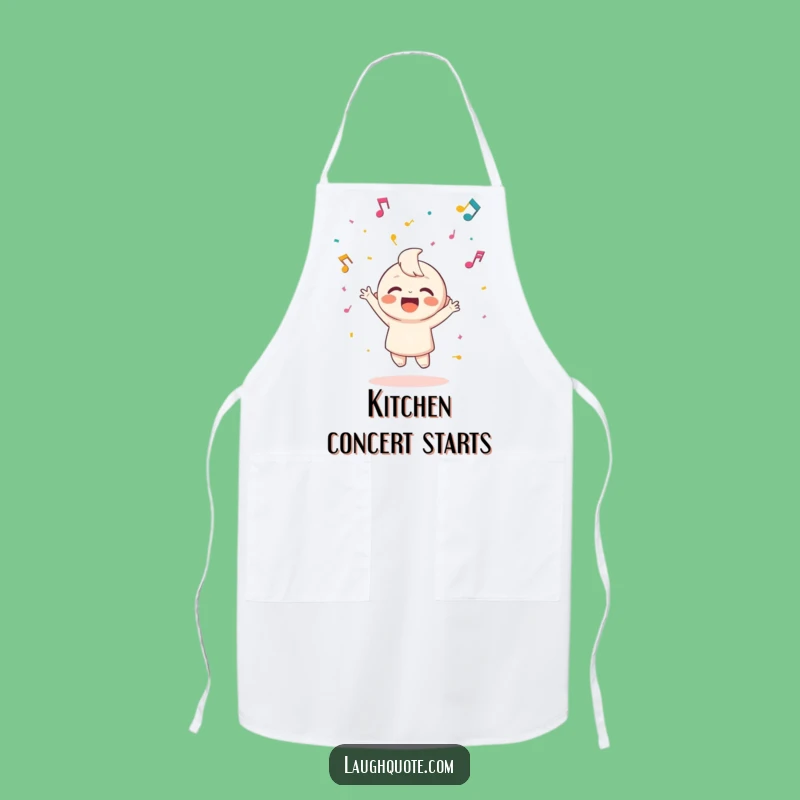 Funny Music Party Apron - Cheerful Character Kitchen Gift