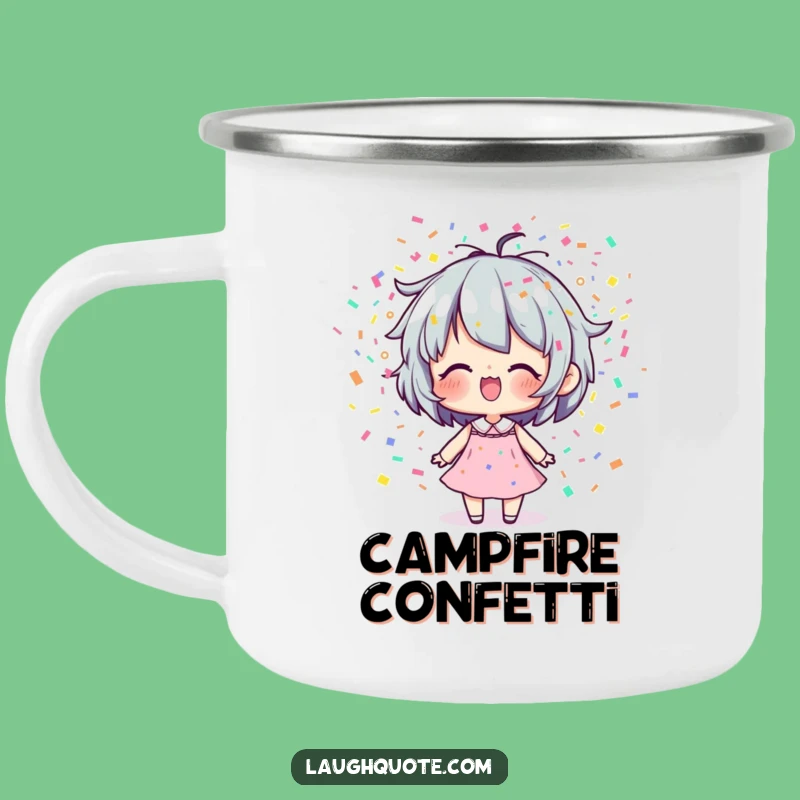 Funny Confetti Breath Camping Mug: Joyful Character Drinkware, Festive Adventures, Perfect Funny Gift