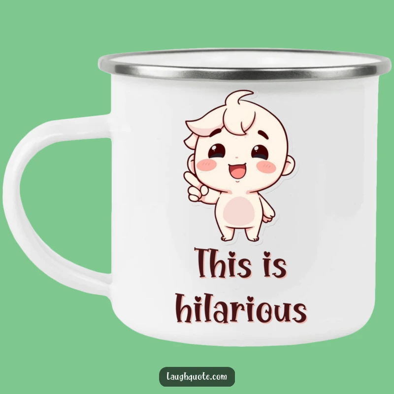 Funny Joyful Character Camping Mug: Adventure Fuel with This Hilarious Campfire Companion!