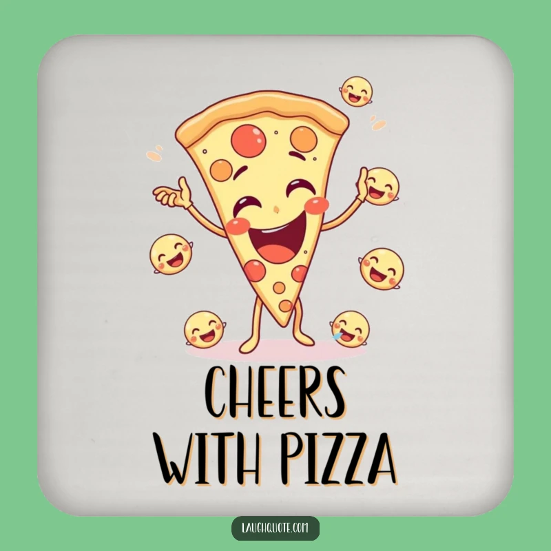 Funny Pizza Juggling Coaster: Protect Surfaces with Joyful Art