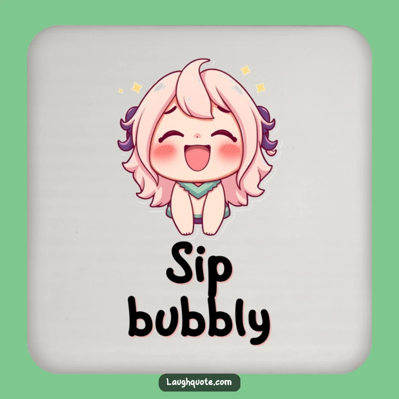 Funny Bubbly Laugh Coaster - Protect Surfaces with Effervescence!