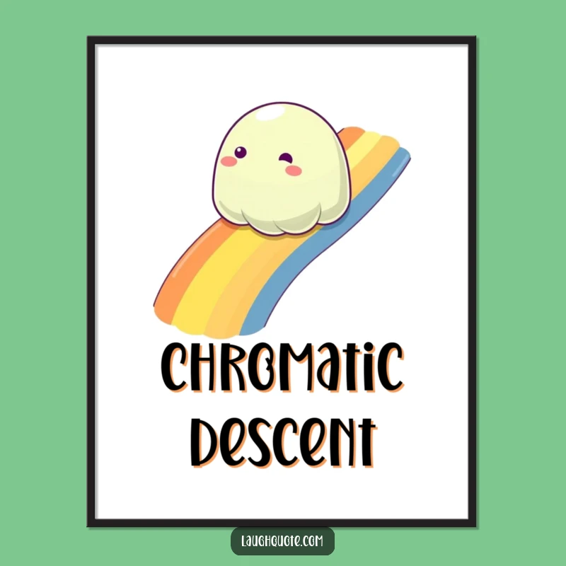 Funny Rainbow Slime Poster: Vibrant Art for Happy Spaces!