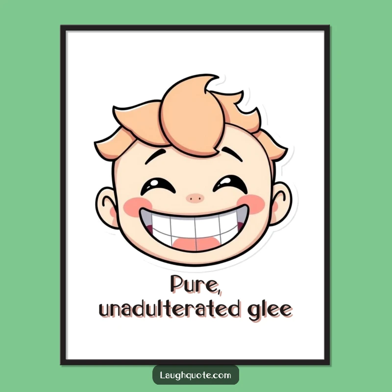 Hilarious Laughing Character Poster: Funny Wall Art, Perfect for a Jolly Gift