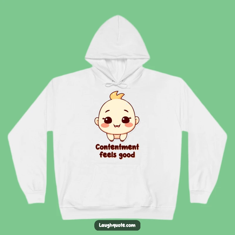 Funny Contented Character Hoodie - Cozy Sweatshirt Gift