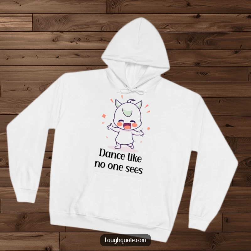 Funny Hoodie: Character doing a hilarious, exaggerated silly dance, designed for maximum comfort and amusement.