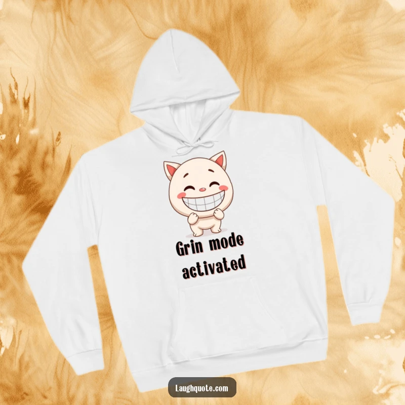 Funny Hoodie: Features a character with an enormous, exaggerated smile, offering comfort and spreading massive happiness.