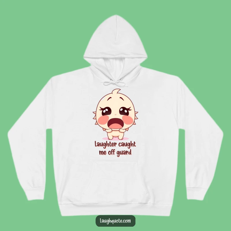 Funny Surprised Laughter Hoodie - Cozy Comfort, Shocking Humor, Funny Gift.