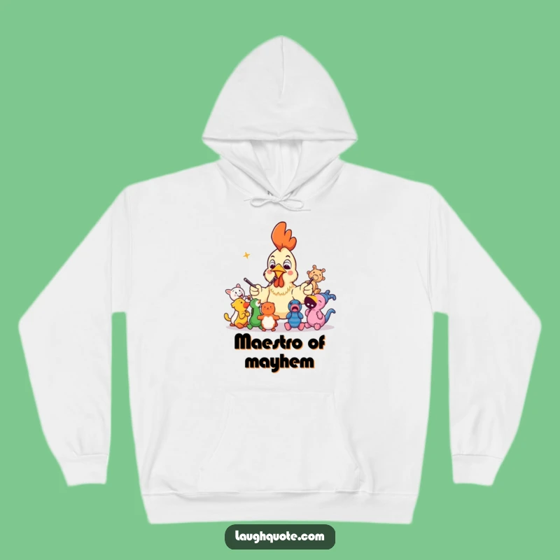 Funny Rubber Chicken Conductor Hoodie: Cozy Up with Comedic Chaos!