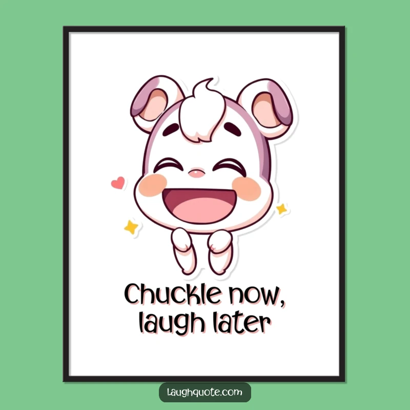 Free Printable Wall Art: Hearty Chuckle Character Funny Decor Downloadable