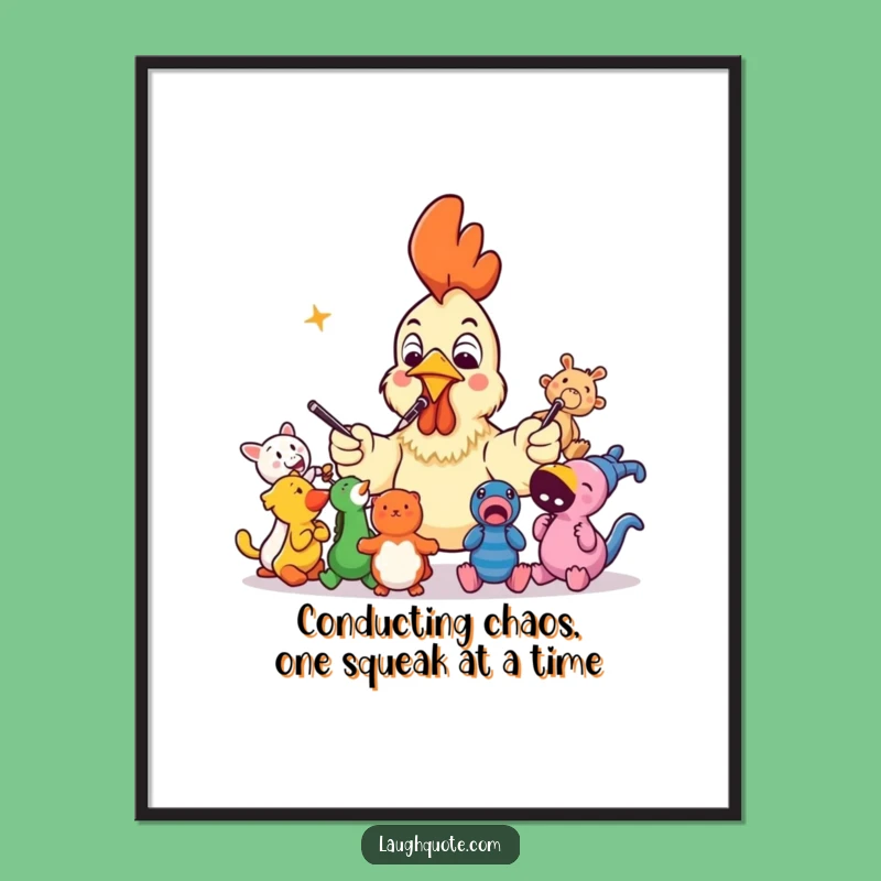 Free Printable Funny Rubber Chicken Art - Hilarious Downloadable Wall Decor