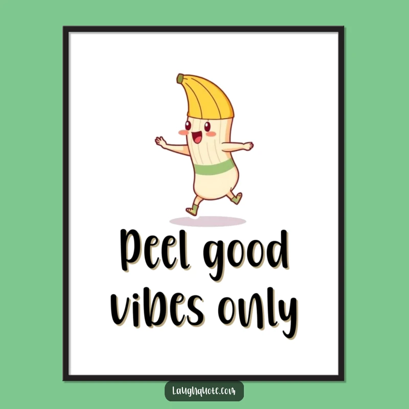 Funny Free Printable Wall Art: Sock & Banana Peel Chaos, Downloadable Decor