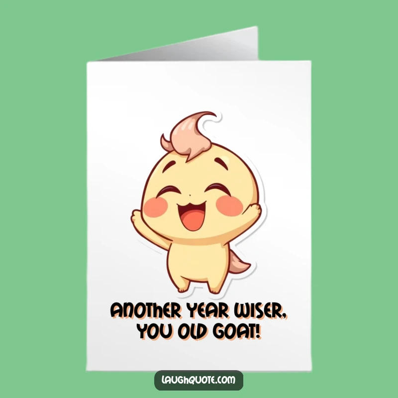Free Printable Birthday Card: Giggling Character Laughing Out Loud Funny Downloadable Gift