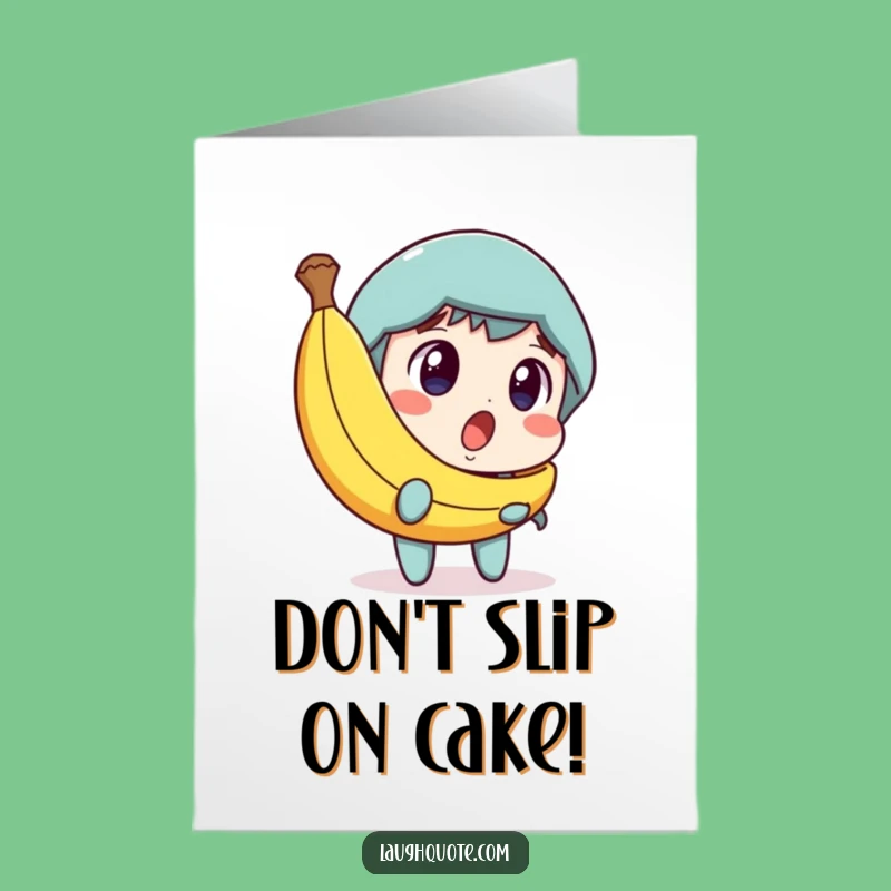 Free Printable Banana Peel Birthday Card: Funny Surprise Downloadable Gift