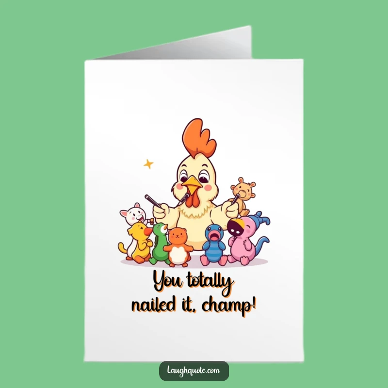 Free Printable Funny Rubber Chicken Congrats Card - Hilarious DIY Downloadable