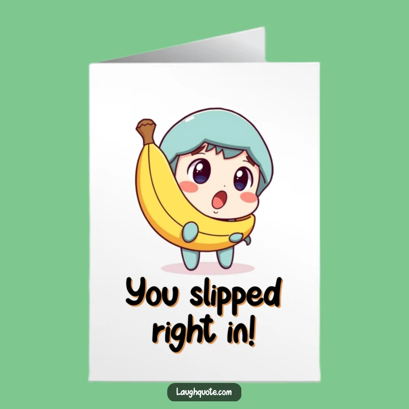 Free Printable Banana Peel Thank You Card: Funny Surprise Downloadable Gift