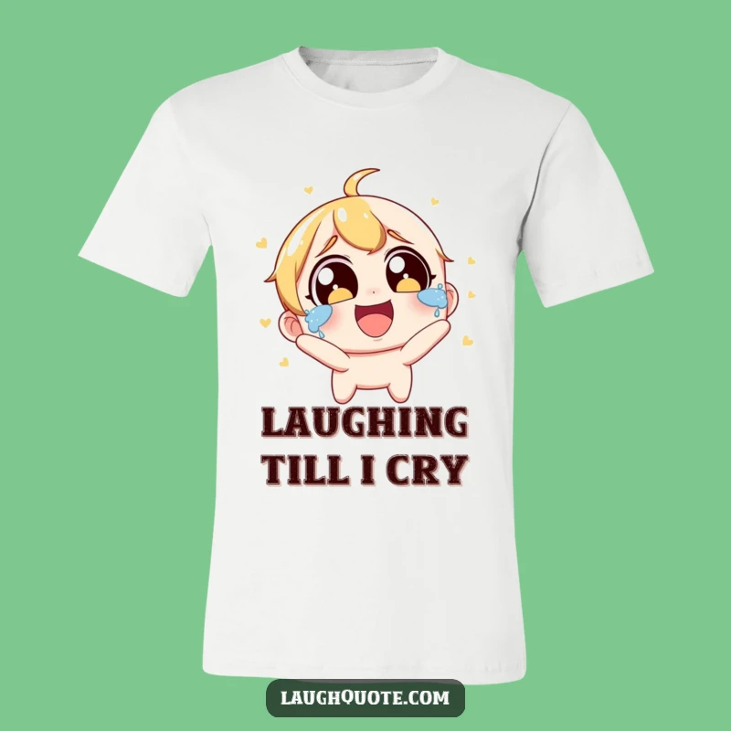 Funny Laughing Tears T-Shirt: Wide-Eyed Character Joyous Laughter, Ultimate Funny Gift