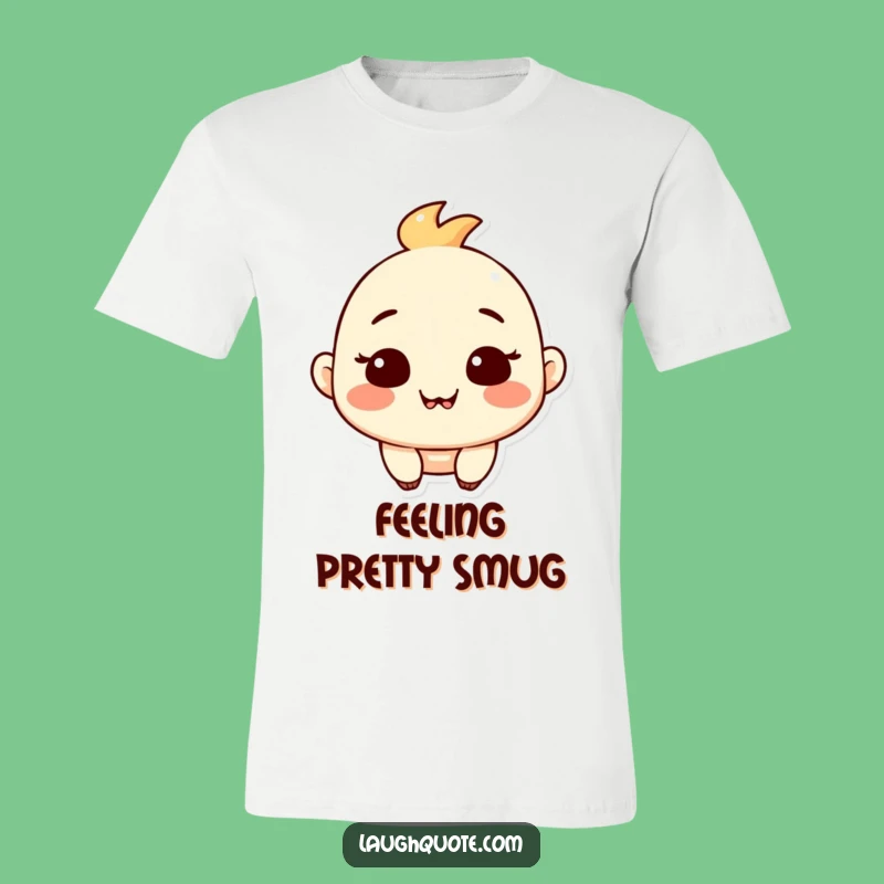 Funny Satisfied Chuckle T-Shirt - Content Character Tee Gift