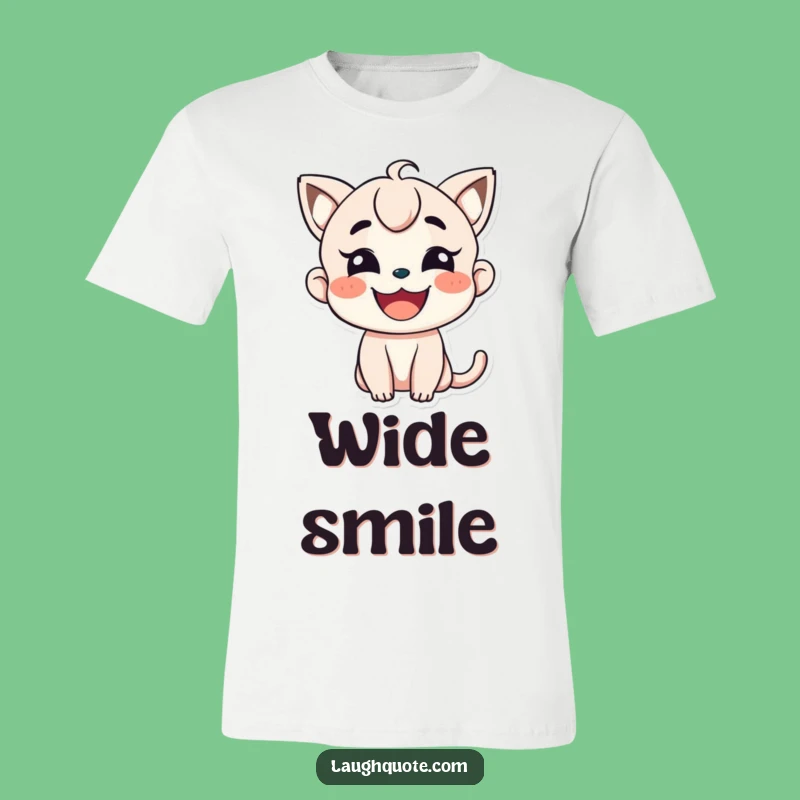 Funny Wide Smile Character T-Shirt - Wear Your Happiness Humorously!