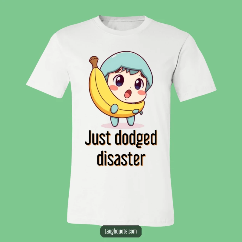 Funny Banana Peel T-Shirt: Amused Reaction Character Design