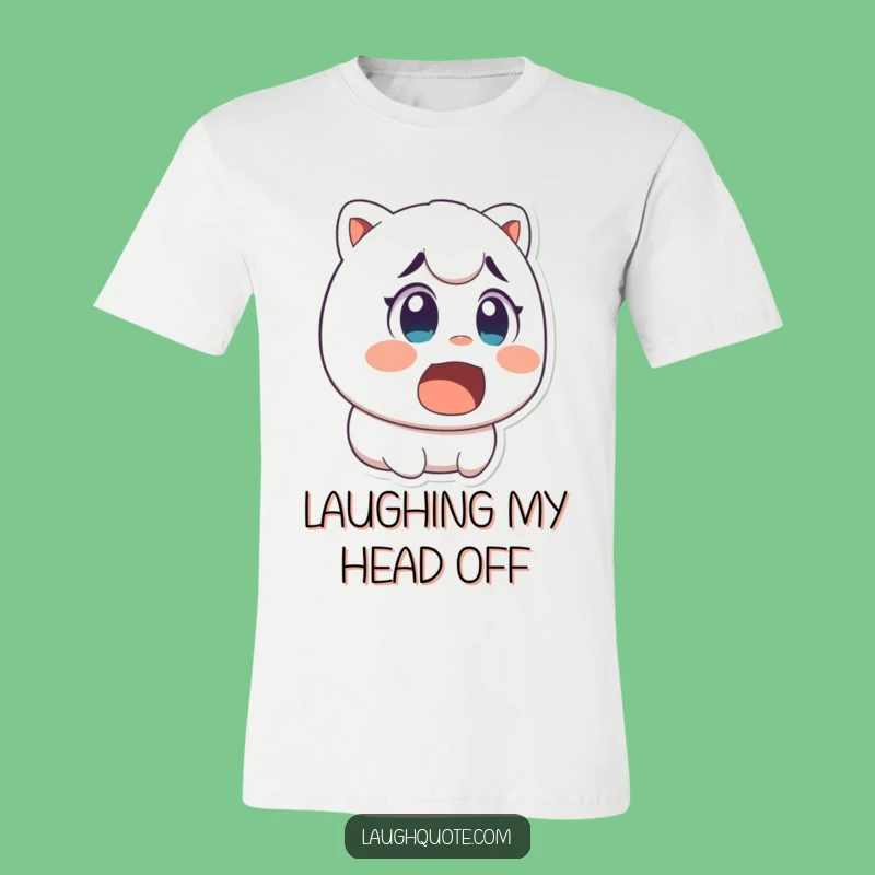 Funny Surprise Laugh T-Shirt - Character Mid-Guffaw Tee Gift