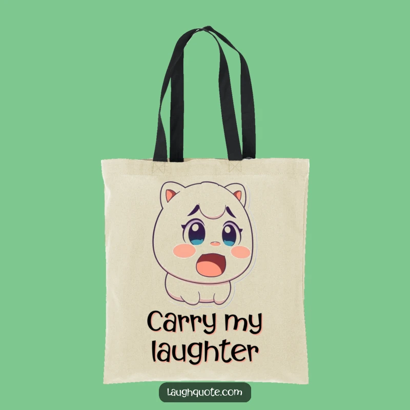 Funny Laughing Character Tote Bag - Humorous Accessory Gift